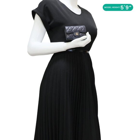 Chanel Classic Flap Quilted Caviar Leather Card Holder Wallet Black - Picture 2 of 12